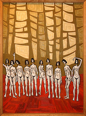 Sydney K Eaton Painting "waiting for the ferry"