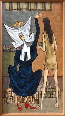 Sydney K. Eaton Painting "coveted Red Shoes"