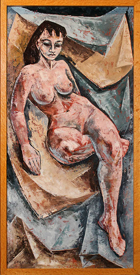 Sydney K. Eaton Nude figure painting "caravan - romany princess"