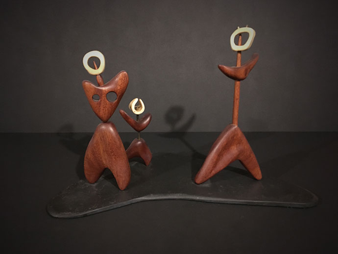 Sydney K Eaton Sculpture steak bone milo panama rosewood slate